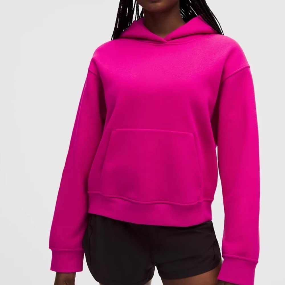NWT Lululemon Steady State SuperLoft Hoodie Women XS Pink Flare Relaxed Fit Cozy